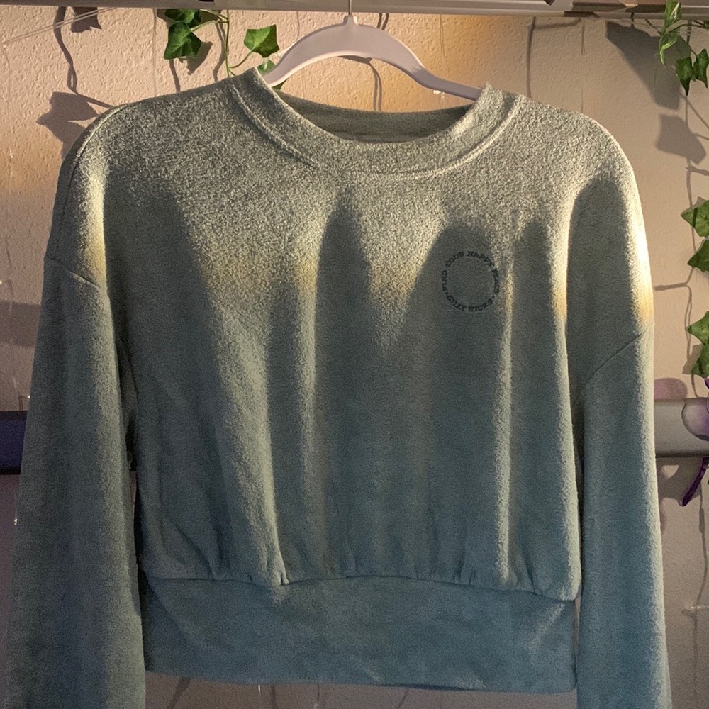 Hollister GILLY HICKS teal cropped loungewear